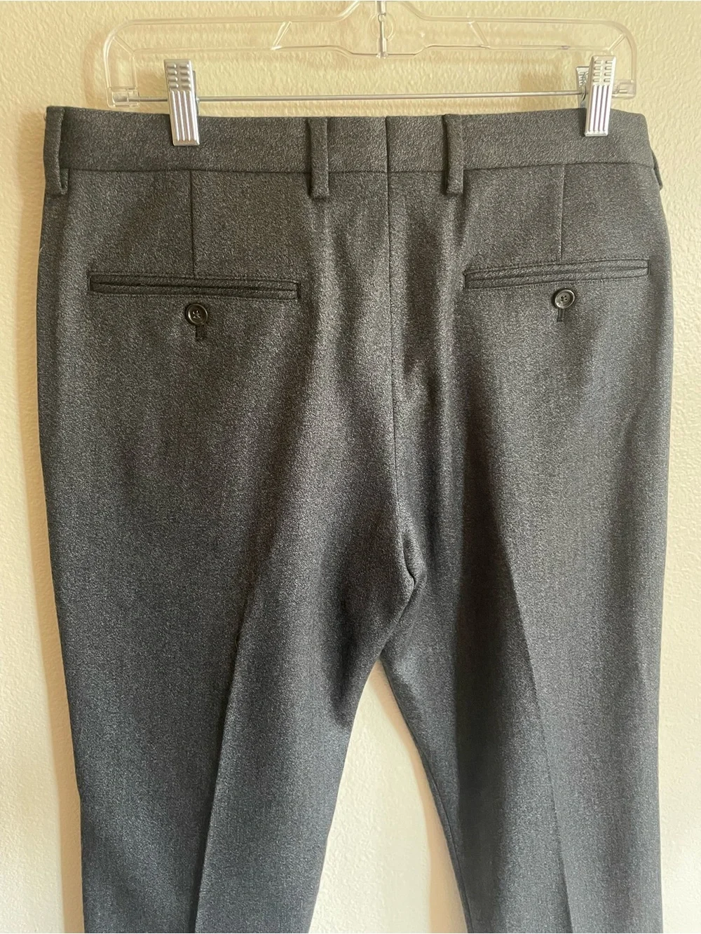 NWT J. Crew Men's Dark Charcoal Gray 100% Wool Dress Pants - Size W32 L32